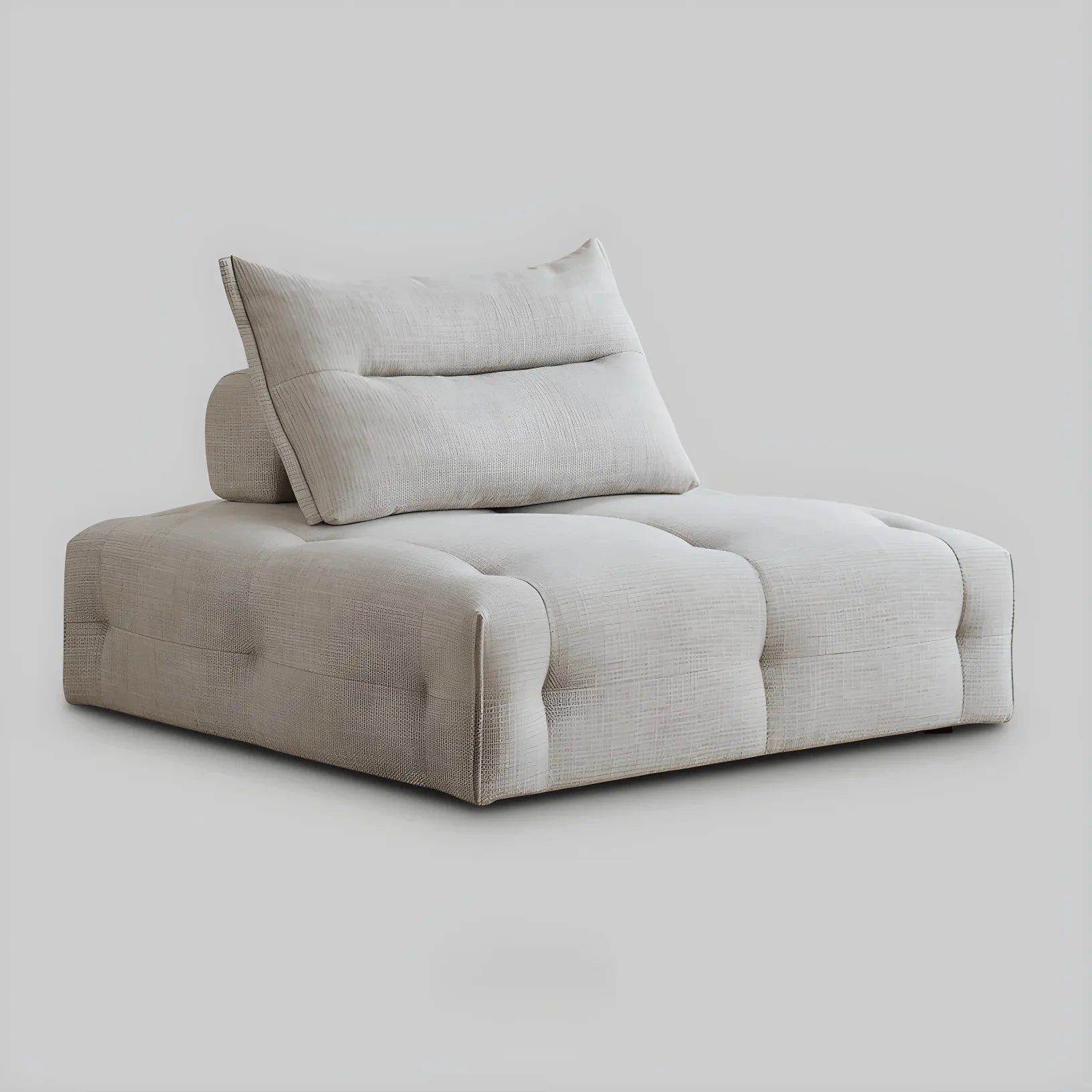 Low-Profile Textured Modular Sofa with Plush Curves for Lounge Living