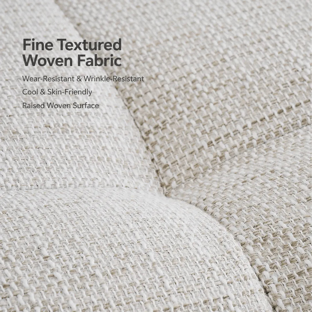 Low-Profile Textured Modular Sofa with Plush Curves for Lounge Living