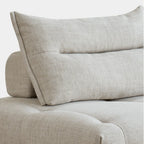 Low-Profile Textured Modular Sofa with Plush Curves for Lounge Living