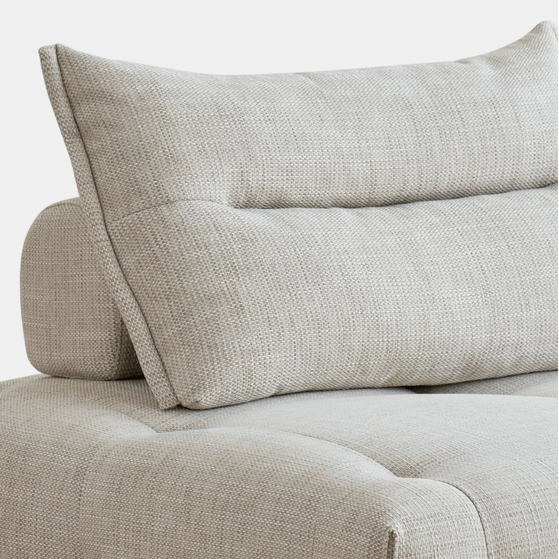 Low-Profile Textured Modular Sofa with Plush Curves for Lounge Living
