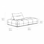 Low-Profile Textured Modular Sofa with Plush Curves for Lounge Living Dimensions
