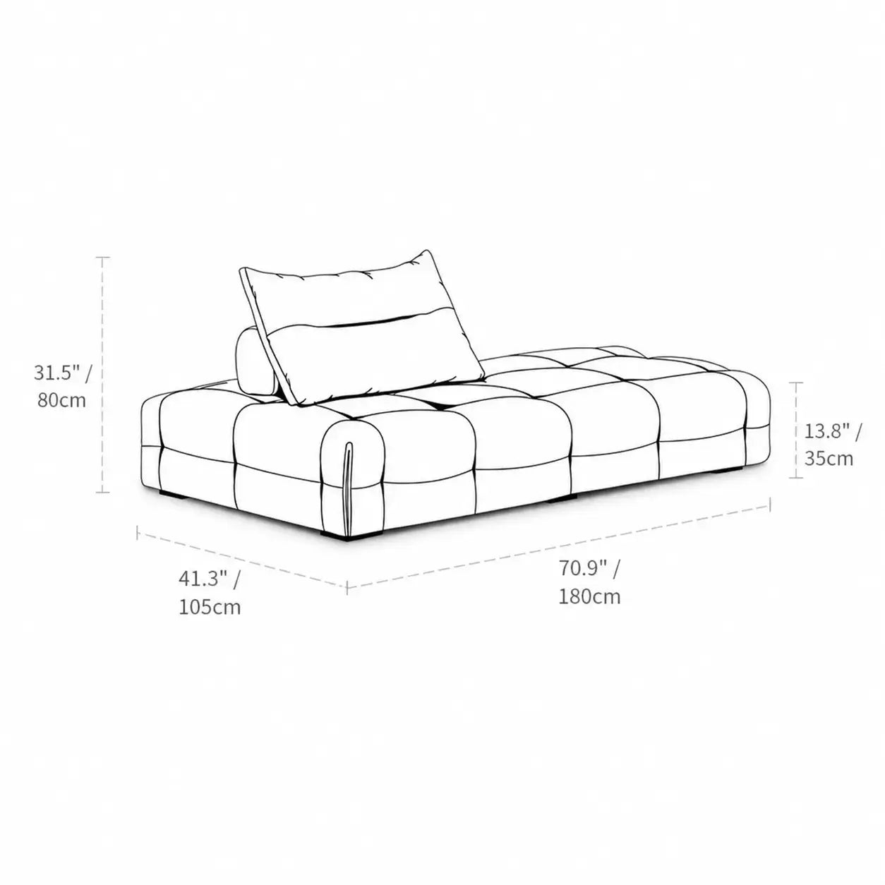 Low-Profile Textured Modular Sofa with Plush Curves for Lounge Living Dimensions