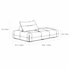Low-Profile Textured Modular Sofa with Plush Curves for Lounge Living Dimensions