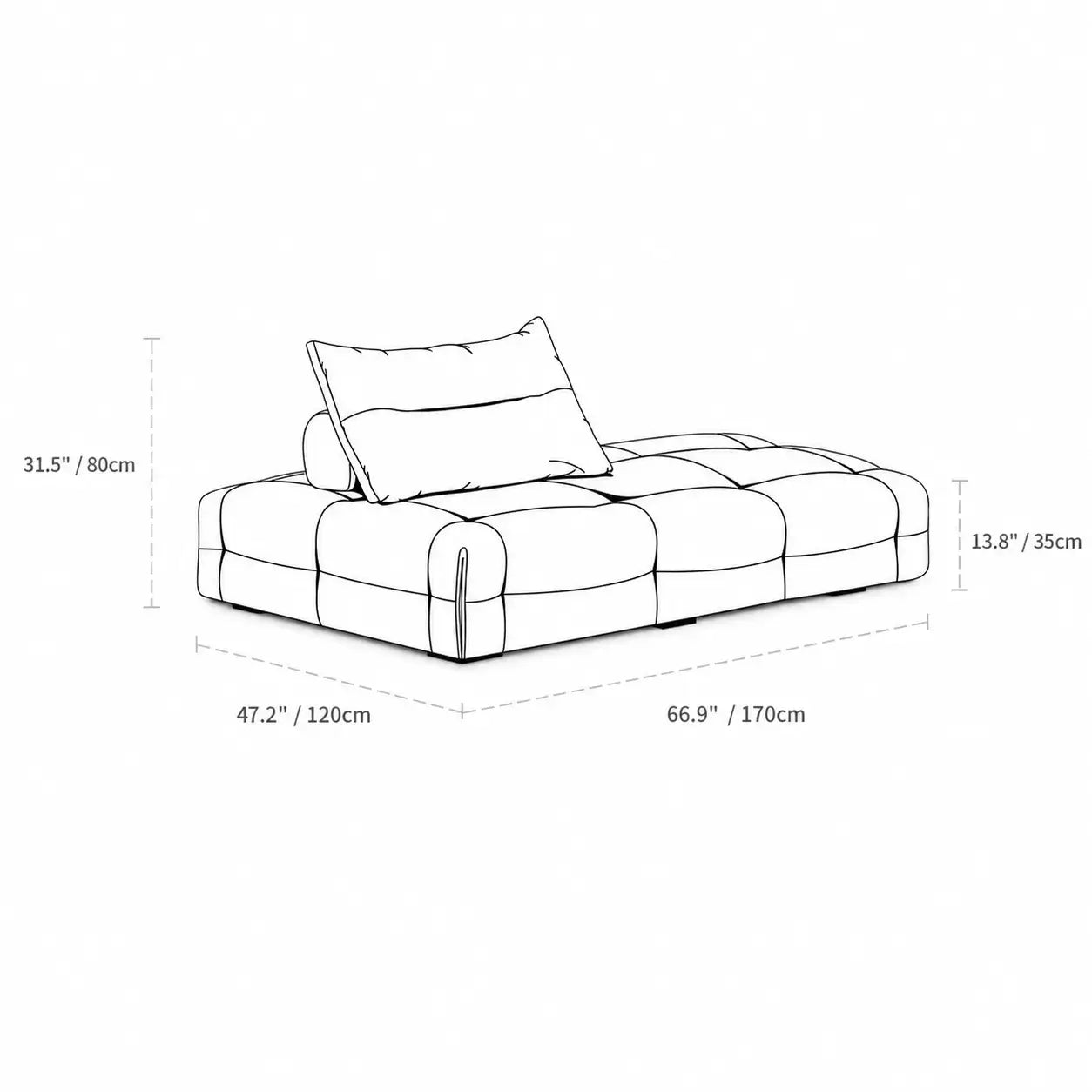 Low-Profile Textured Modular Sofa with Plush Curves for Lounge Living Dimensions