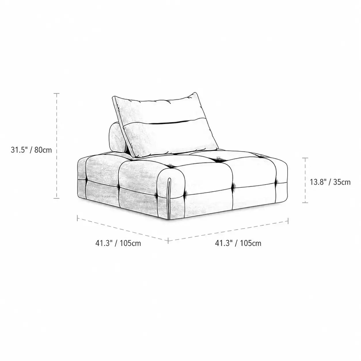 Low-Profile Textured Modular Sofa with Plush Curves for Lounge Living Dimensions