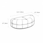Low-Profile Textured Modular Sofa with Plush Curves for Lounge Living Dimensions