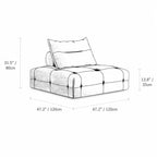 Low-Profile Textured Modular Sofa with Plush Curves for Lounge Living Dimensions