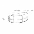 Low-Profile Textured Modular Sofa with Plush Curves for Lounge Living Dimensions
