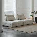 Low-Profile Textured Modular Sofa with Plush Curves for Lounge Living Main Product Image