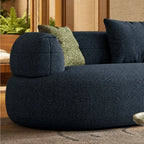 Low-Profile Textured Modular Sofa with Rounded Lines for Open Living