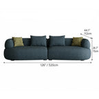 Low-Profile Textured Modular Sofa with Rounded Lines for Open Living Dimensions