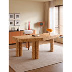 Lustrous Burlwood Office Table With Drawer, Sculpted Edges and Warm Grain Main Product Image