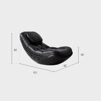 Black microfiber leather recliner chair with unique eggshell shape for luxurious comfort dimensions