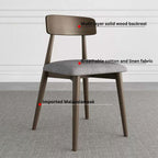 Solid wood dining chair in walnut oak finish with luxurious design and premium quality