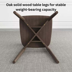 Premium Single Walnut Oak Chair with Durable Solid Legs