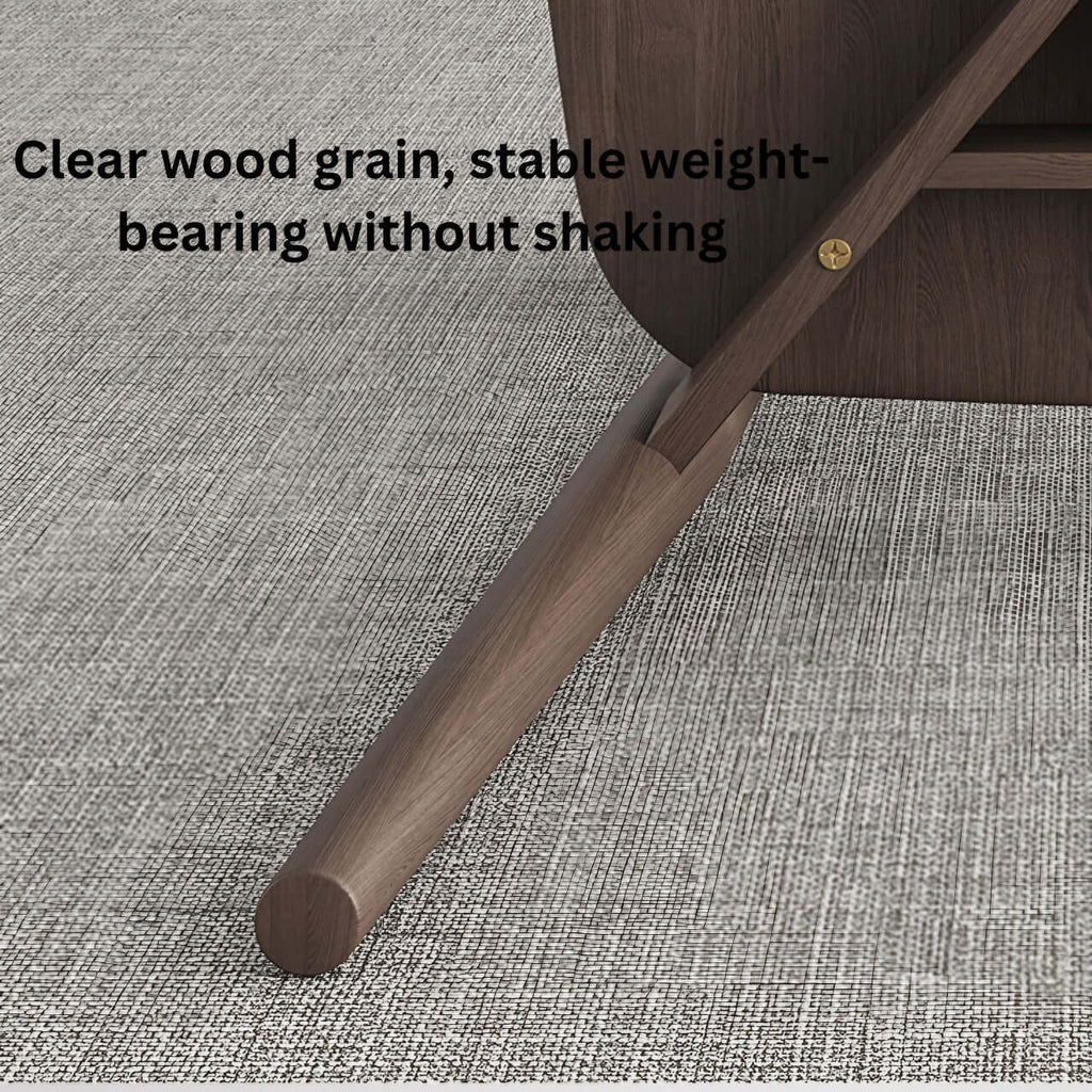 Solid wood dining chair in walnut oak finish with luxurious design and premium quality