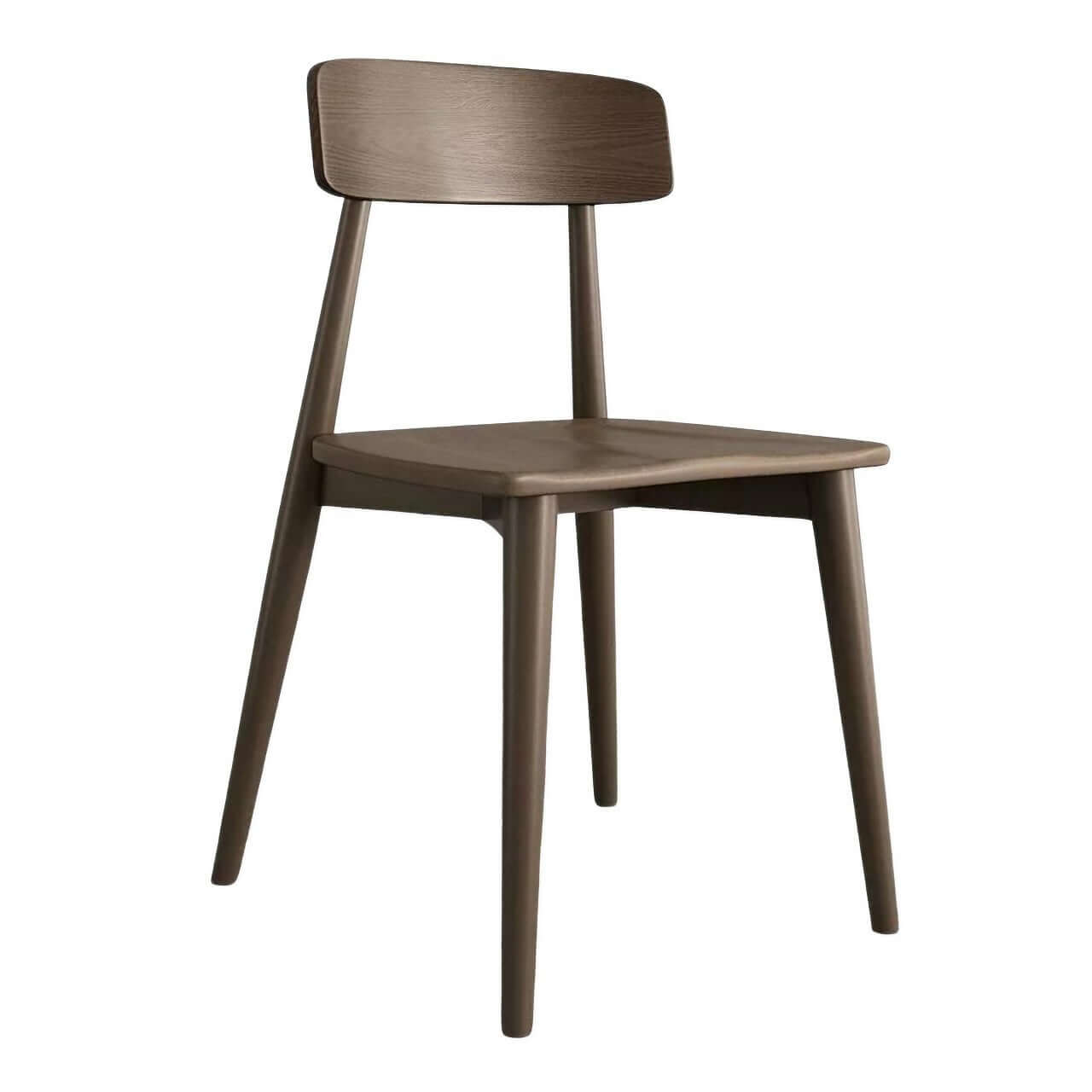 Solid wood dining chair in walnut oak finish with luxurious design and premium quality