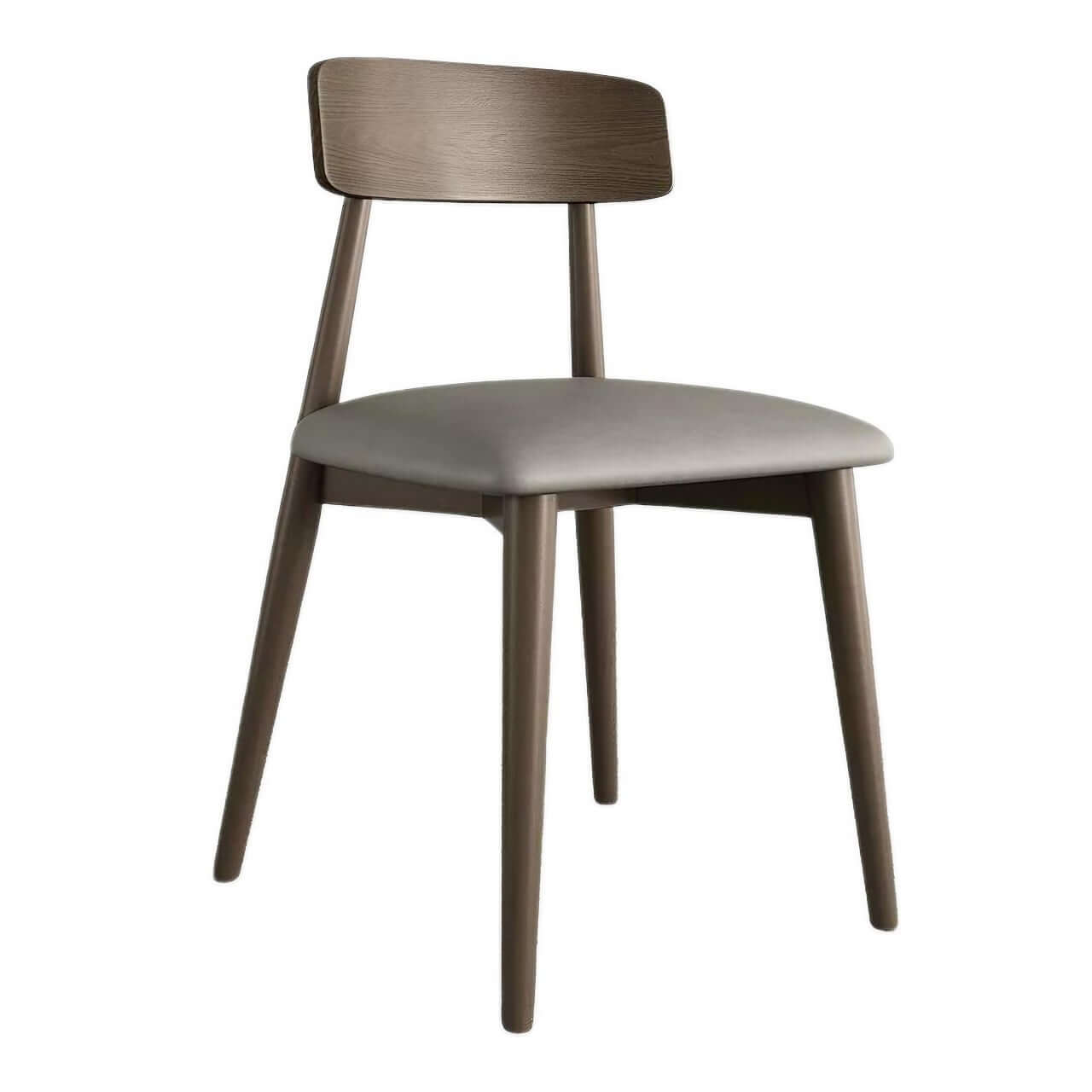 Solid wood dining chair in walnut oak finish with luxurious design and premium quality