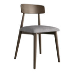 Solid wood dining chair in walnut oak finish with luxurious design and premium quality