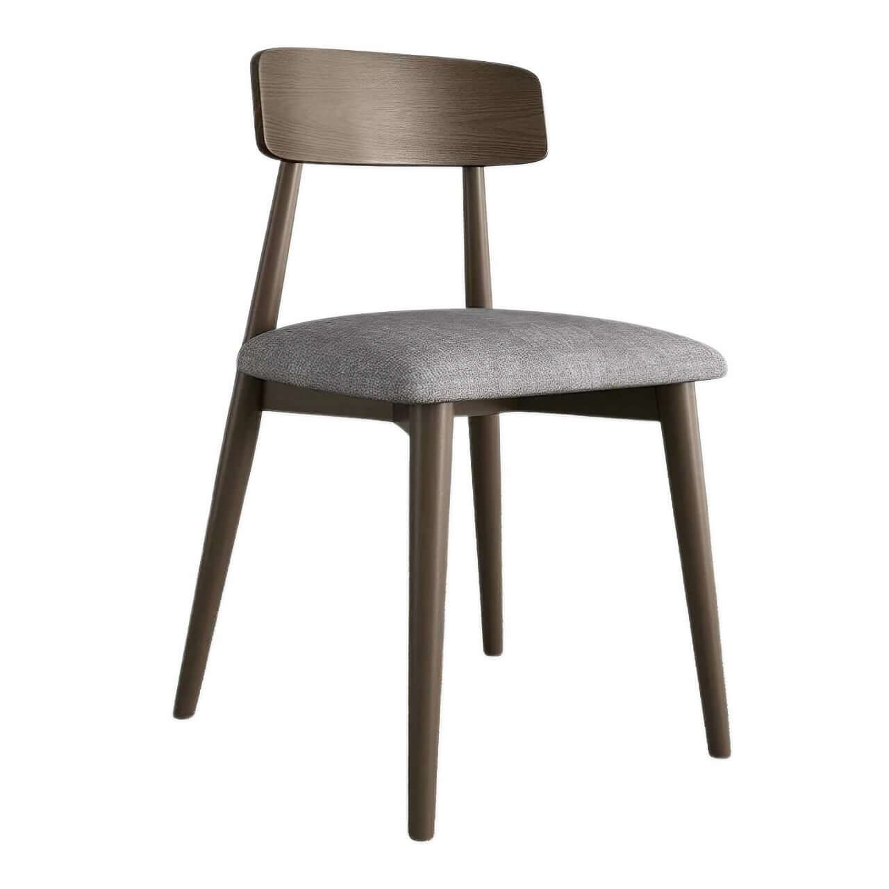 Solid wood dining chair in walnut oak finish with luxurious design and premium quality