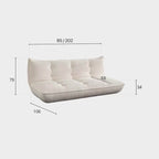 White boucle sofa bed combining comfort, style, and versatility for modern living spaces dimensions