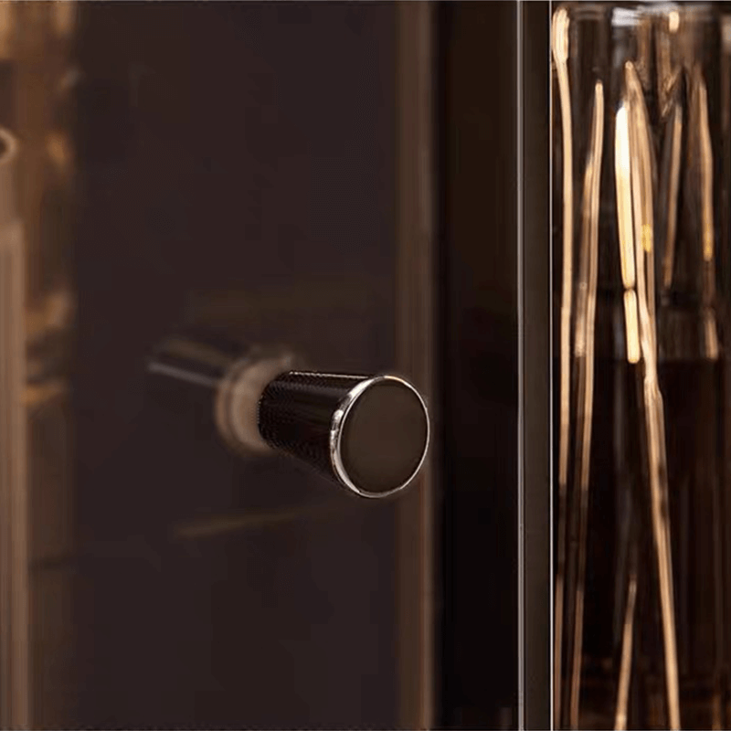 Luxury Modern Oak Wine Cabinet With Shelves & Drawers