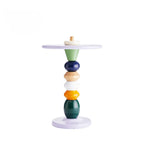 Macaron-Inspired Multifunctional Pet-Friendly Side Table with Modular Scratcher