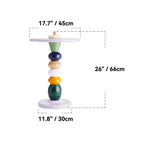 Macaron-Inspired Multifunctional Pet-Friendly Side Table with Modular Scratcher Dimensions