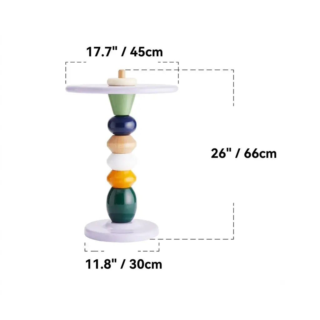 Macaron-Inspired Multifunctional Pet-Friendly Side Table with Modular Scratcher Dimensions