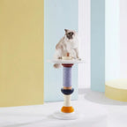 Macaron-Inspired Multifunctional Pet-Friendly Side Table with Modular Scratcher