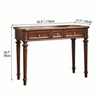 Mahogany Vanity with Sculptural Turned Legs and Tufted Upholstered Stool Dimensions