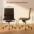 Maple Ergonomic Low-Back Office Chair with Faux Leather Upholstery