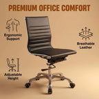 Maple Ergonomic Low-Back Office Chair with Faux Leather Upholstery