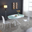 Marble-Look Sintered Stone Extendable Table with Lift-Top Sculptural Base for 6-8