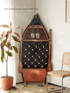 Mediterranean Style Boat Wine Rack & Bookcase - Walnut