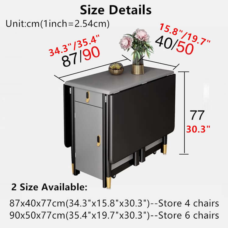 Medium Solid Wood Dining Set With Drop Leaf Table