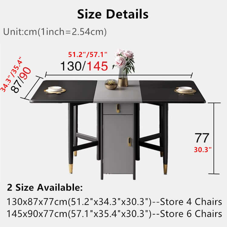 Medium Solid Wood Dining Set With Drop Leaf Table