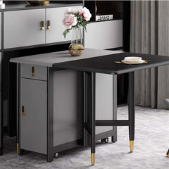 Medium Solid Wood Dining Set With Drop Leaf Table