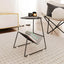 Mid-Century Metal Round Side Table with Magazine Rack