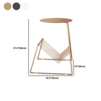 Mid-Century Metal Round Side Table with Magazine Rack Dimensions