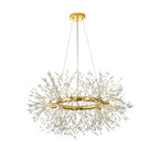 Mid-Century Modern 12-Light Crystal Sputnik Chandelier