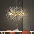 Mid-Century Modern 12-Light Crystal Sputnik Chandelier