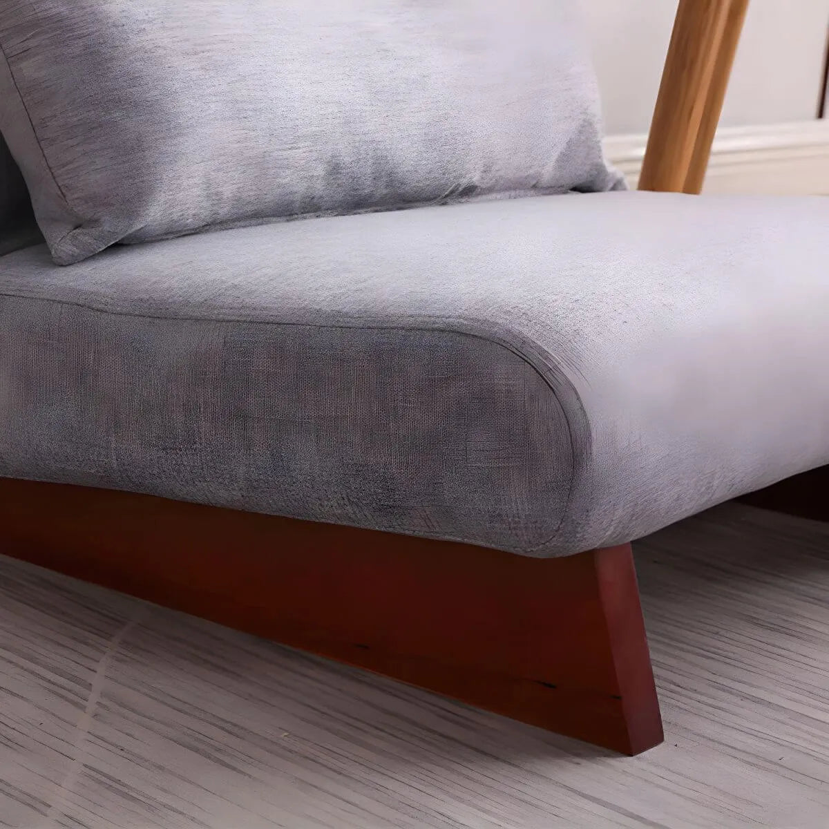 Mid-Century Modern Slipcovered Convertible Accent Chair