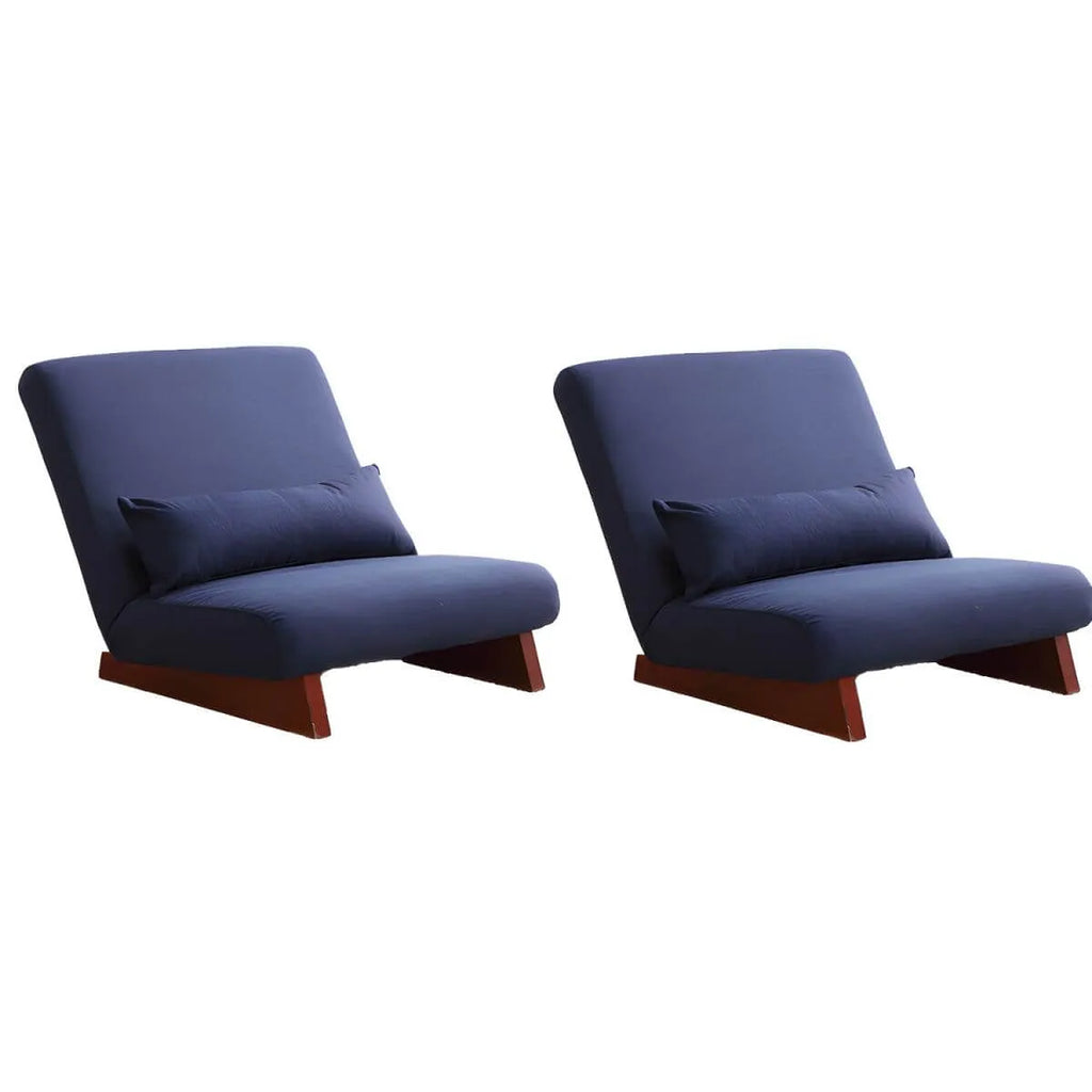 Mid-Century Modern Slipcovered Convertible Accent Chair