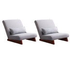 Mid-Century Modern Slipcovered Convertible Accent Chair
