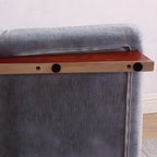 Mid-Century Modern Slipcovered Convertible Accent Chair