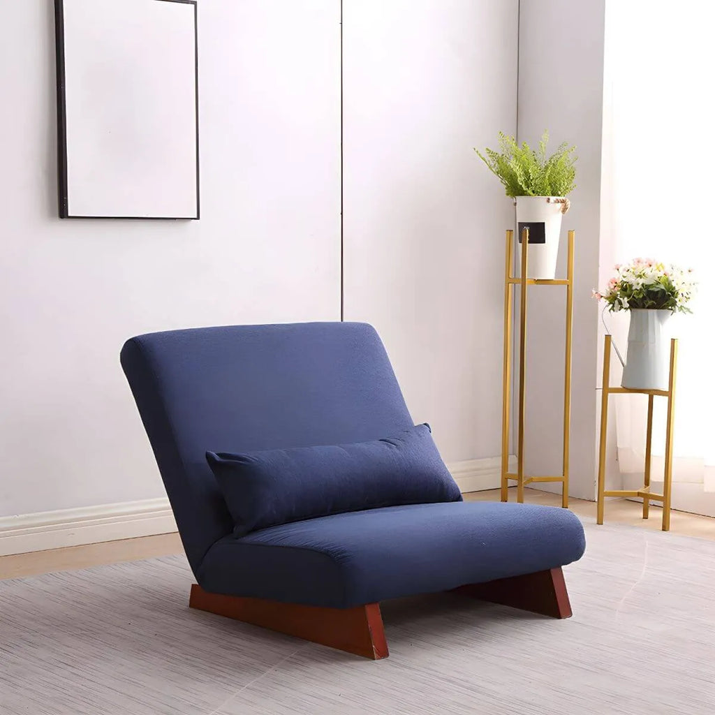 Mid-Century Modern Slipcovered Convertible Accent Chair