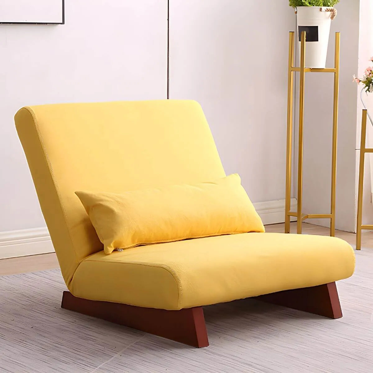 Mid-Century Modern Slipcovered Convertible Accent Chair Main Product Image