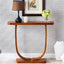 Mid-Century Modern Solid Birch Console Table with U-Base
