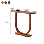 Mid-Century Modern Solid Birch Console Table with U-Base Dimensions